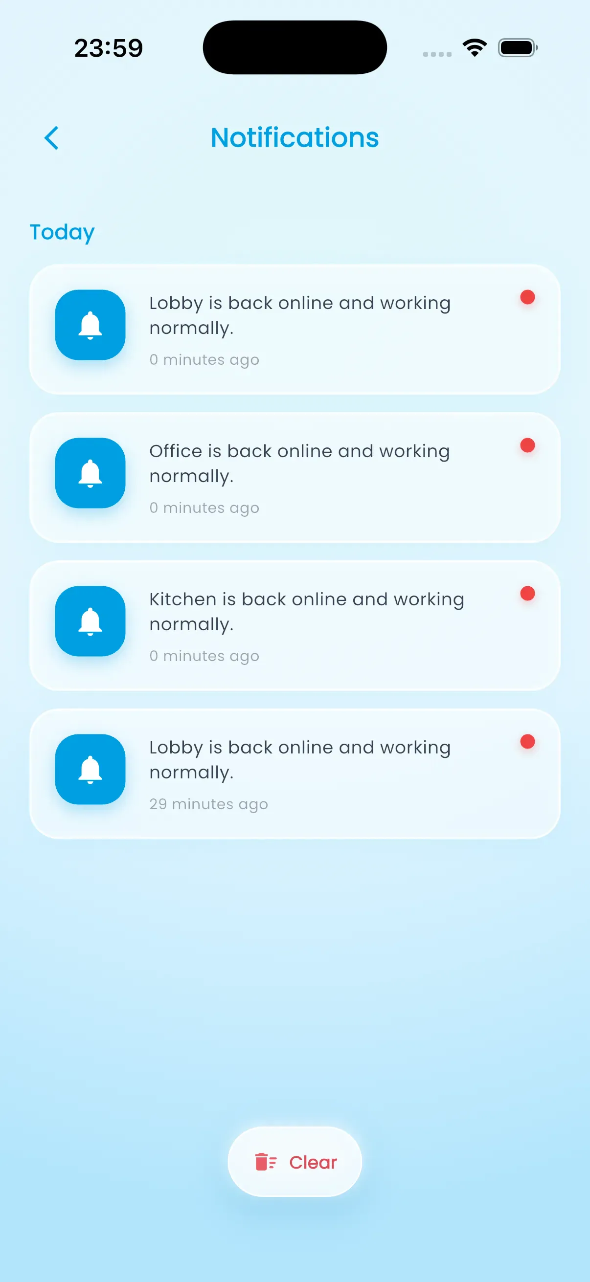 Suluk app showing a water quality warning