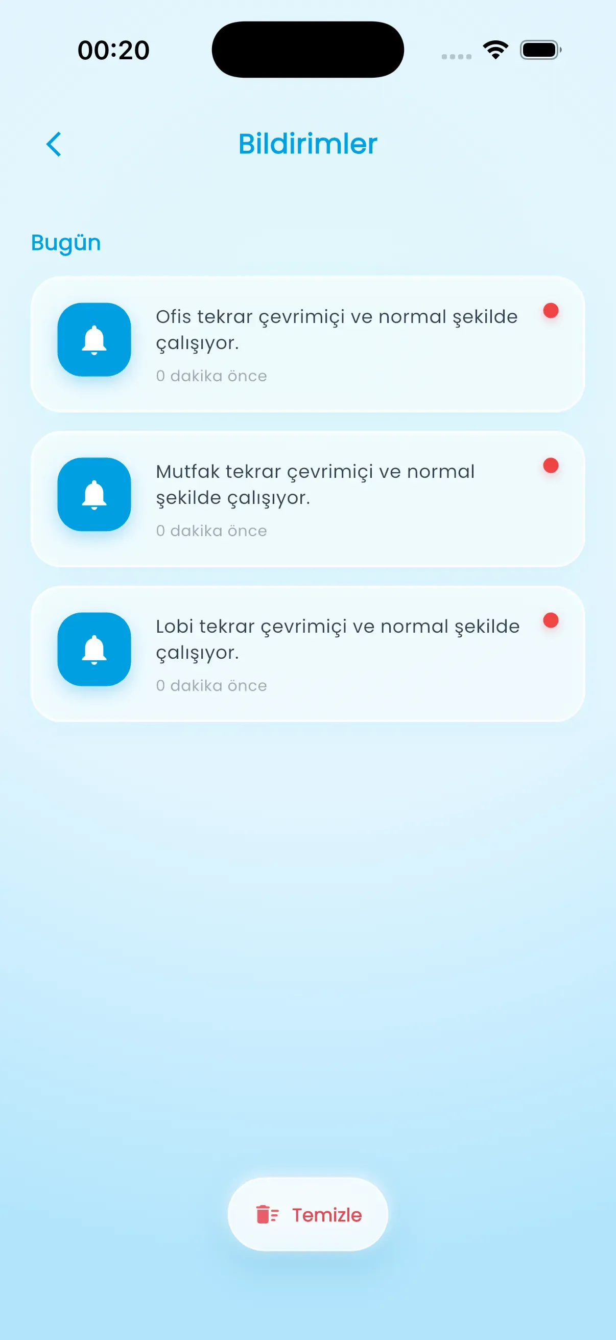 Suluk uygulaması su kalitesi uyarısı gösteriyor